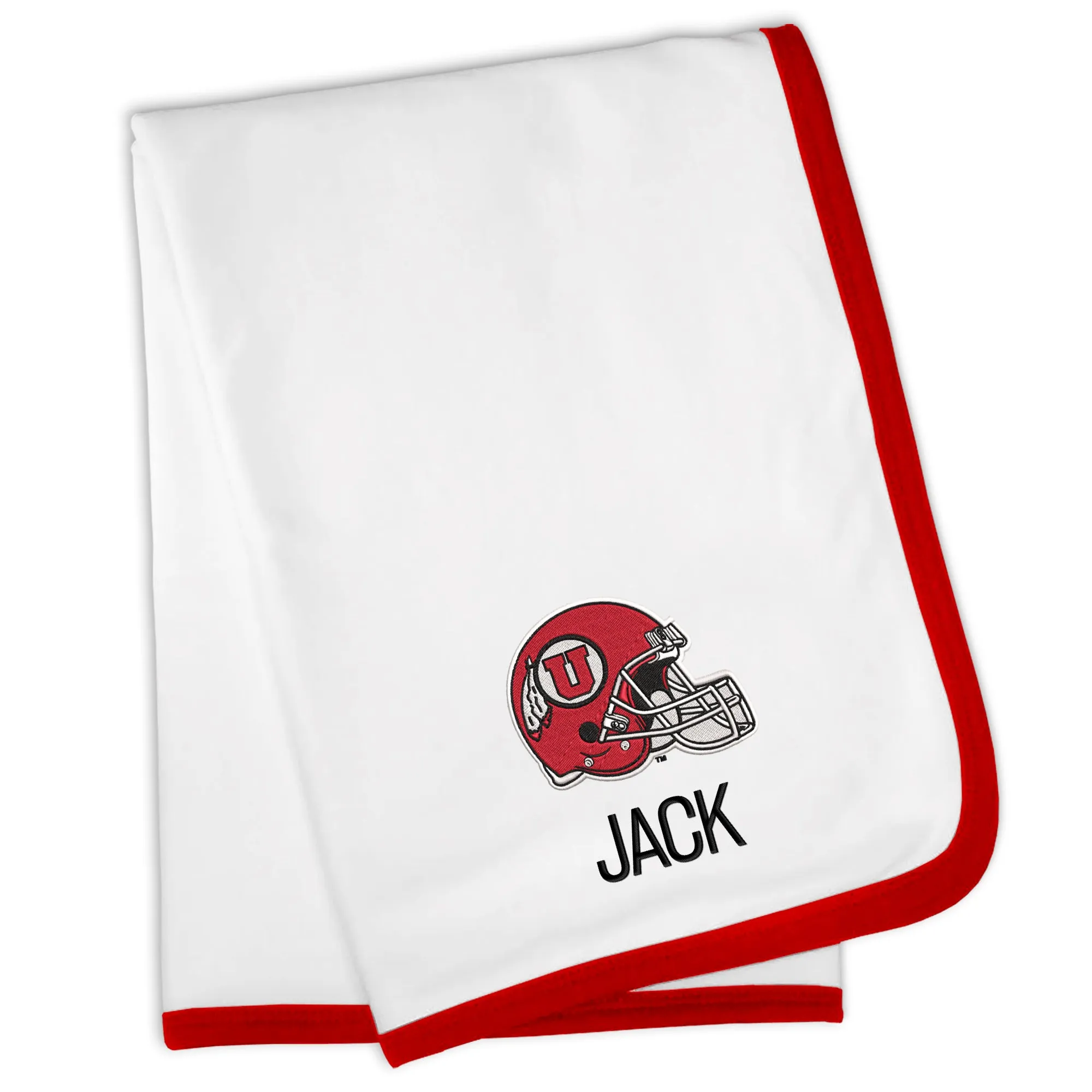 Personalized Utah Utes Helmet Blanket