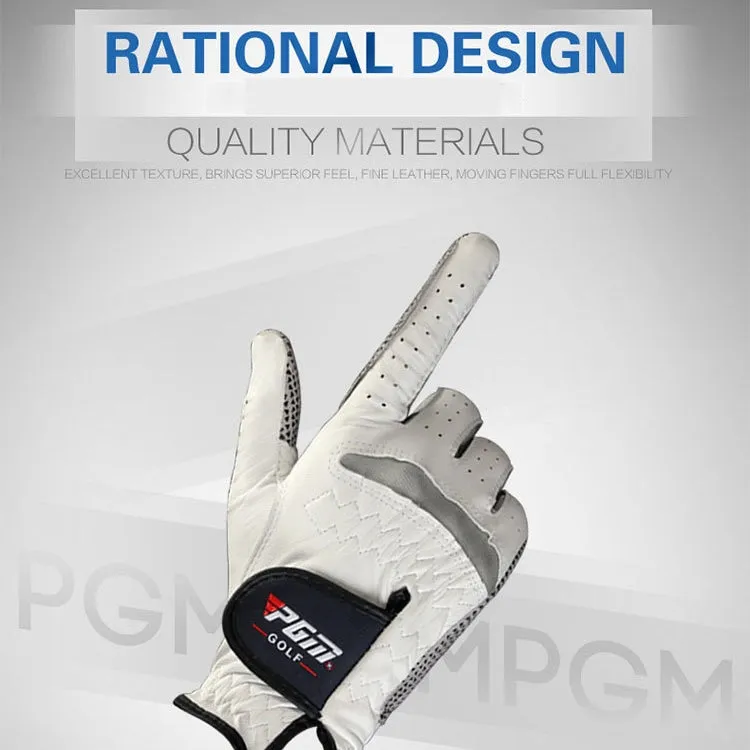 PGM Right Hand Sheepskin Anti-slip Particle Golf Men Gloves, Size: 22#