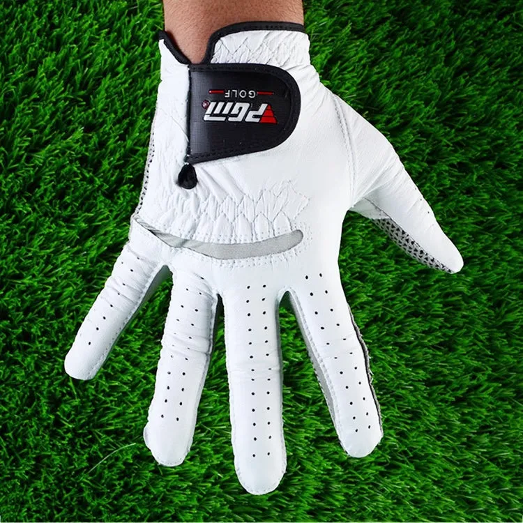 PGM Right Hand Sheepskin Anti-slip Particle Golf Men Gloves, Size: 26#