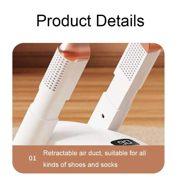 Portable UV Purple Light Shoe Dryer with Smart Home Timing and Sterilization Features