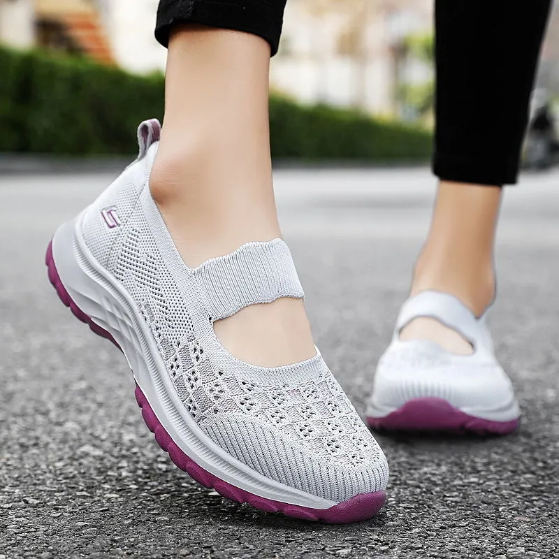 Pretty Cloth Breathable One Pedal Mesh Canvas Shoes