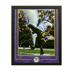 Ray Lewis Hand Signed & Framed Baltimore Ravens 16x20 Football Photo