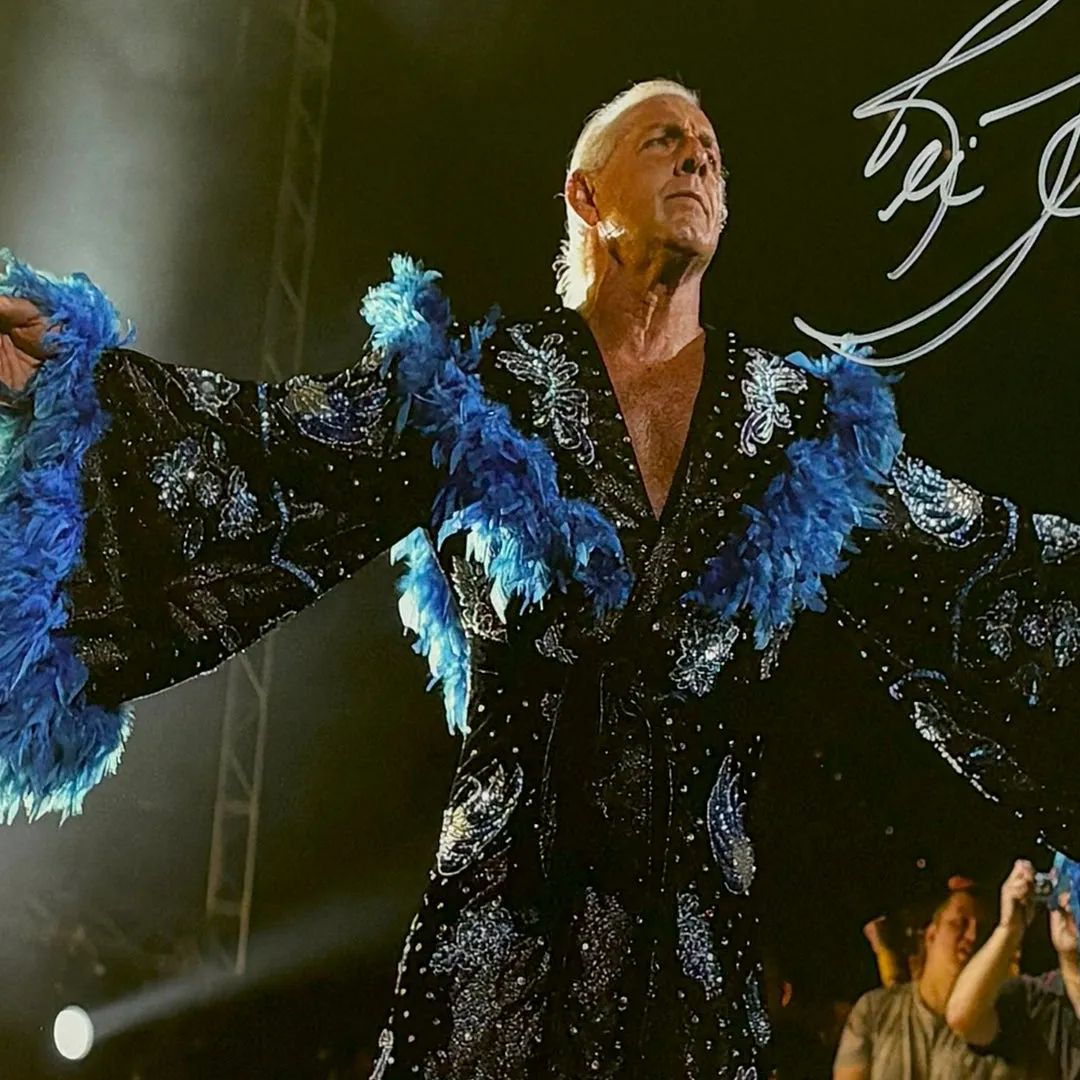 Ric Flair Hand Signed & Framed WWE 16x20 Wrestling Photo