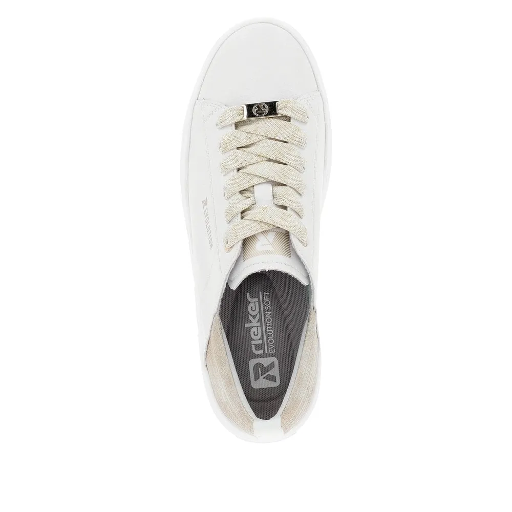 Rieker W0502 Ladies Trainer White