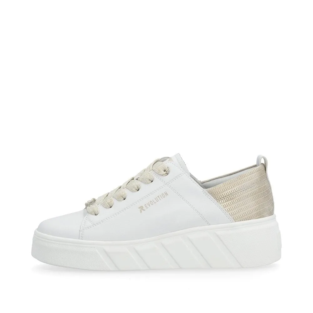 Rieker W0502 Ladies Trainer White