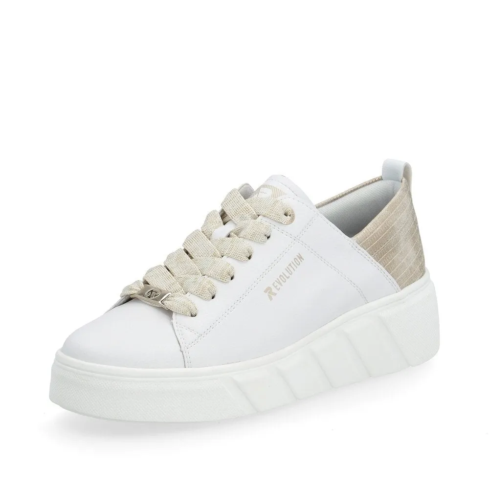 Rieker W0502 Ladies Trainer White