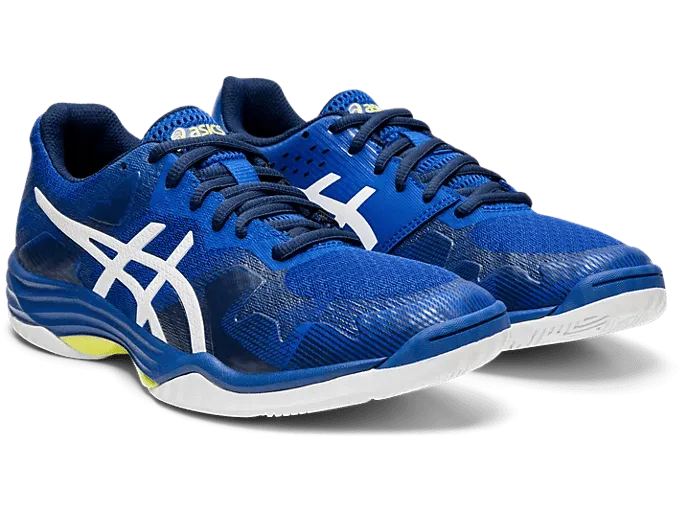 Sale $20 off - Asics Gel-Tactic 2 Unisex Court Shoes, Blue / White - Discount in the cart