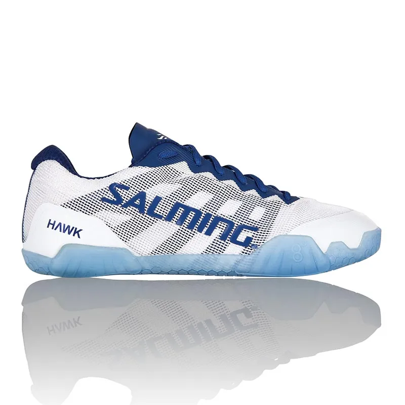 Salming Hawk Unisex / Women's Court Shoes, White / Navy