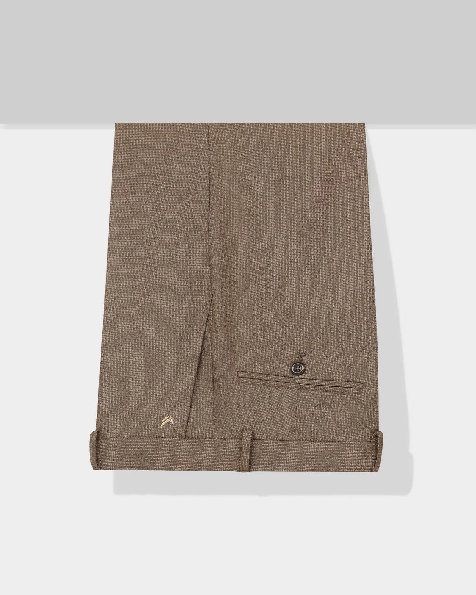 Slim Comfort B-95 Formal Brown Textured Trouser - Lee