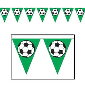 Soccer Ball Pennant Banner 28cm x 3.6m