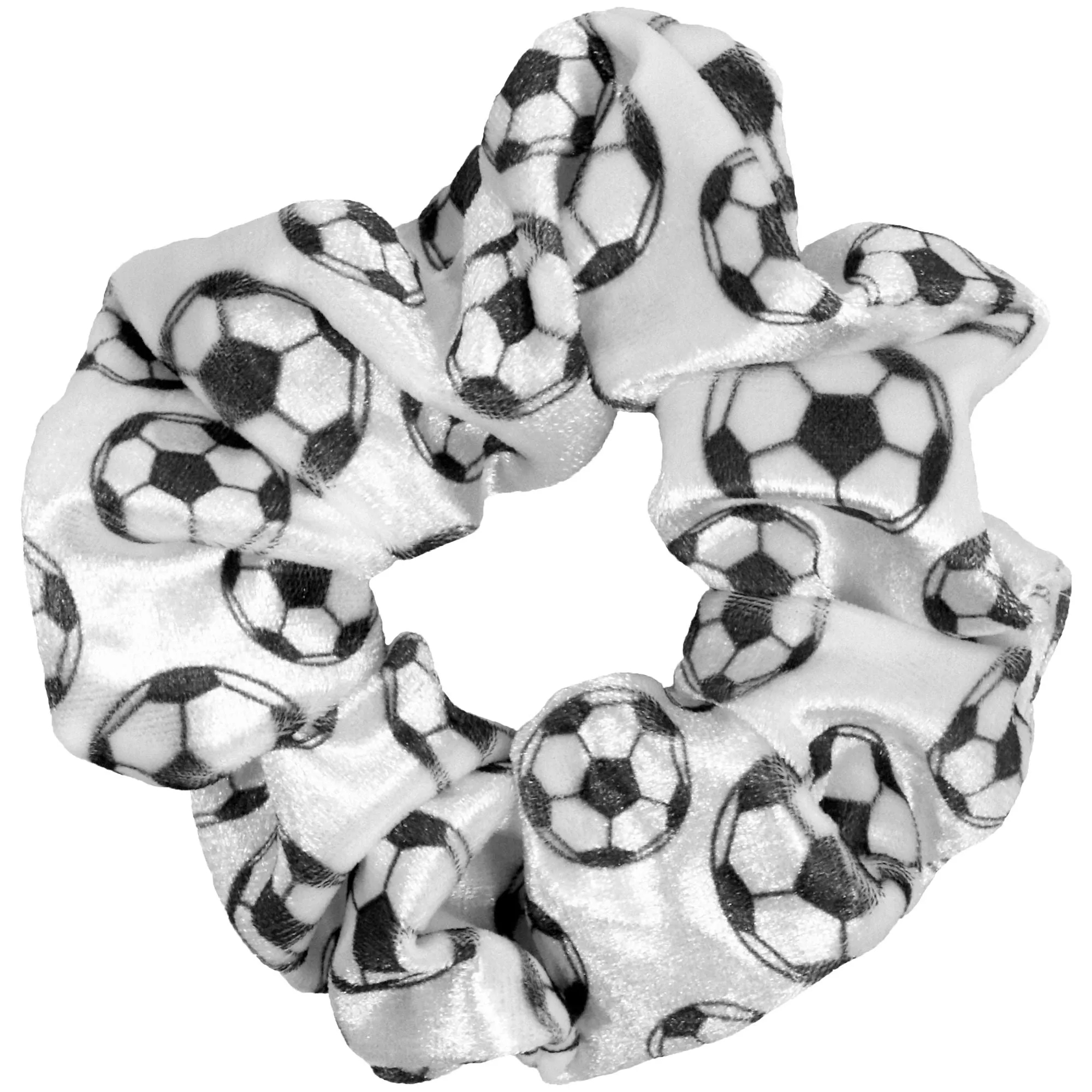 Soccer Velvet Scrunchie