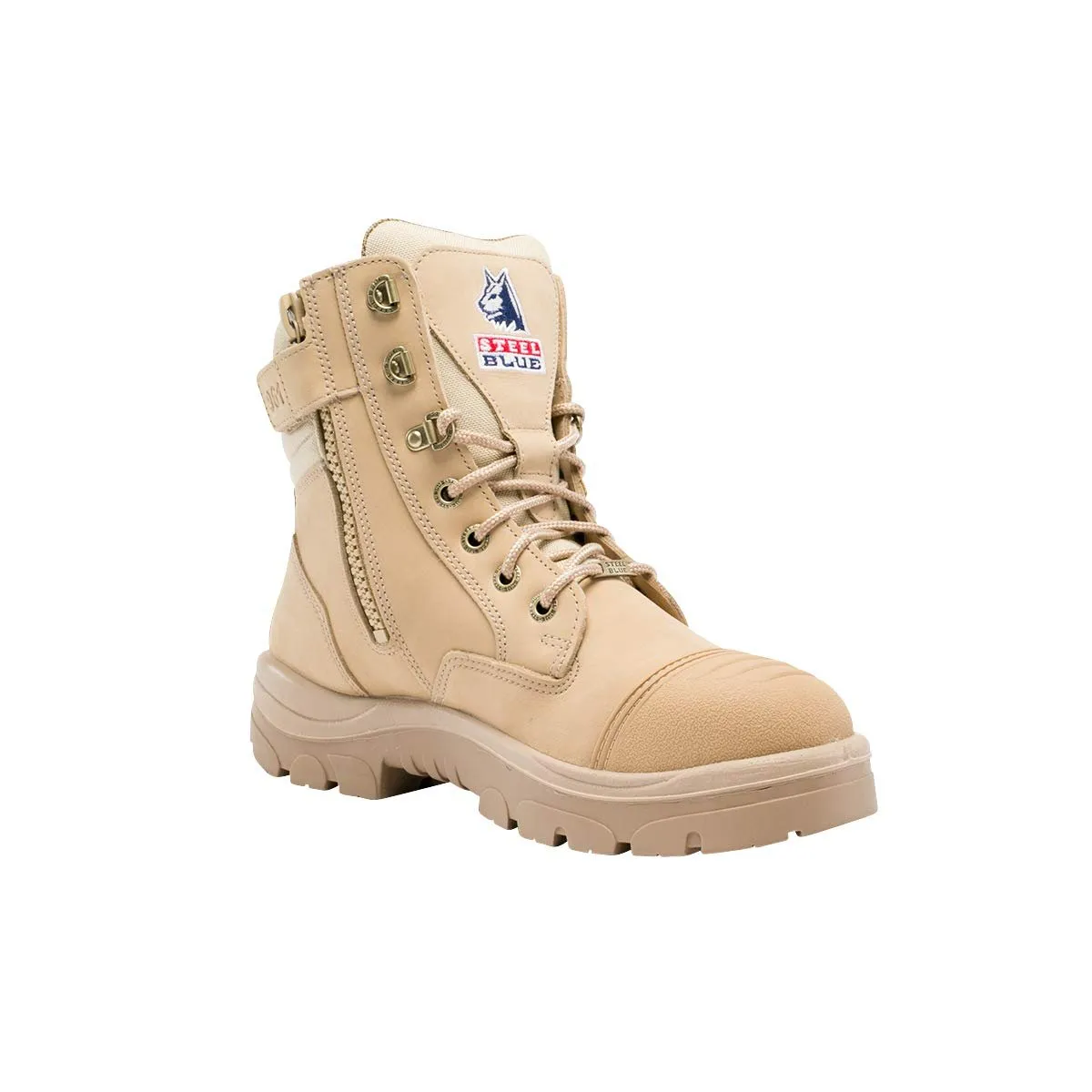 Steel Blue Men's Southern Cross Zip Steel Toe Boots, Sand