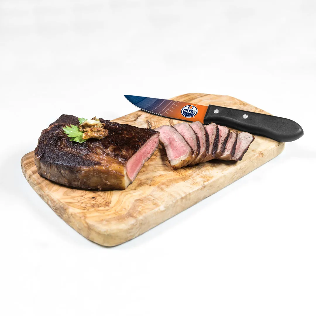 The Sports Vault NHL Edmonton Oilers 4-Piece Steak Knife Set