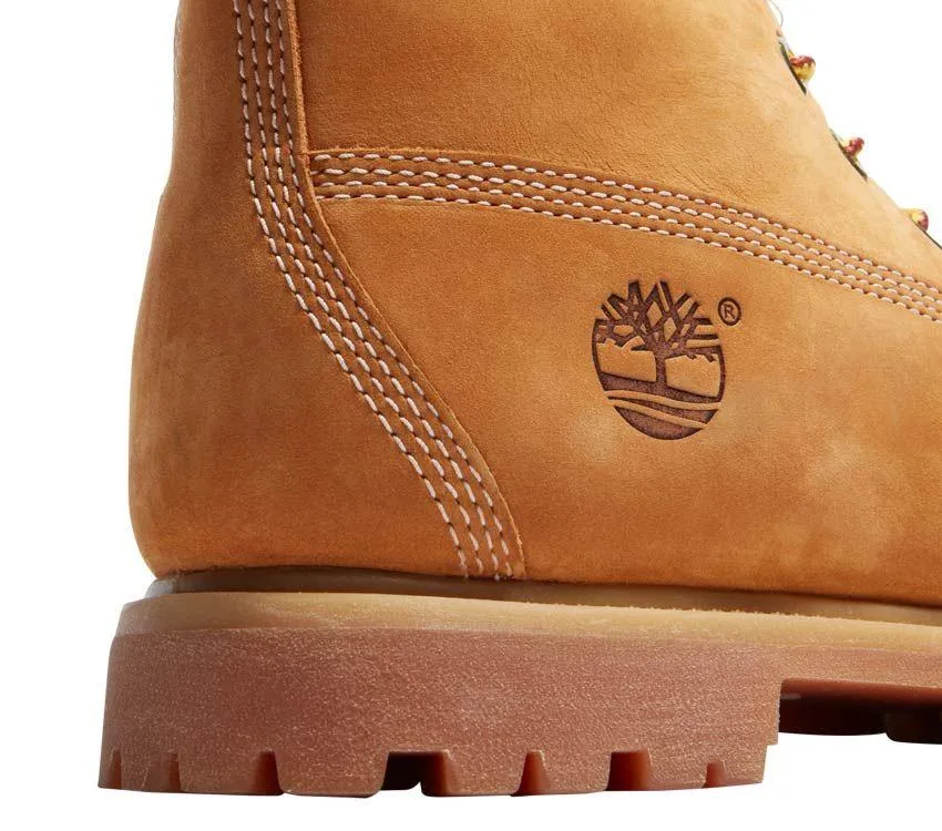 Timberland Womens 6-Inch Premium Wide Wheat Nubuck Waterproof Boots