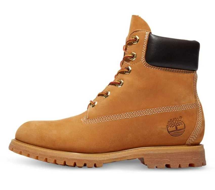 Timberland Womens 6-Inch Premium Wide Wheat Nubuck Waterproof Boots