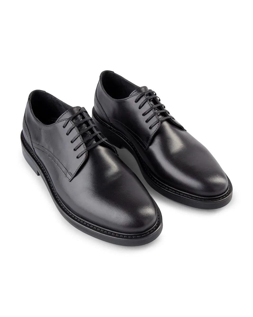 Trent Leather Derby - BLACK