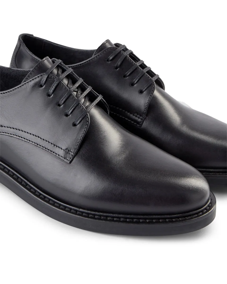 Trent Leather Derby - BLACK