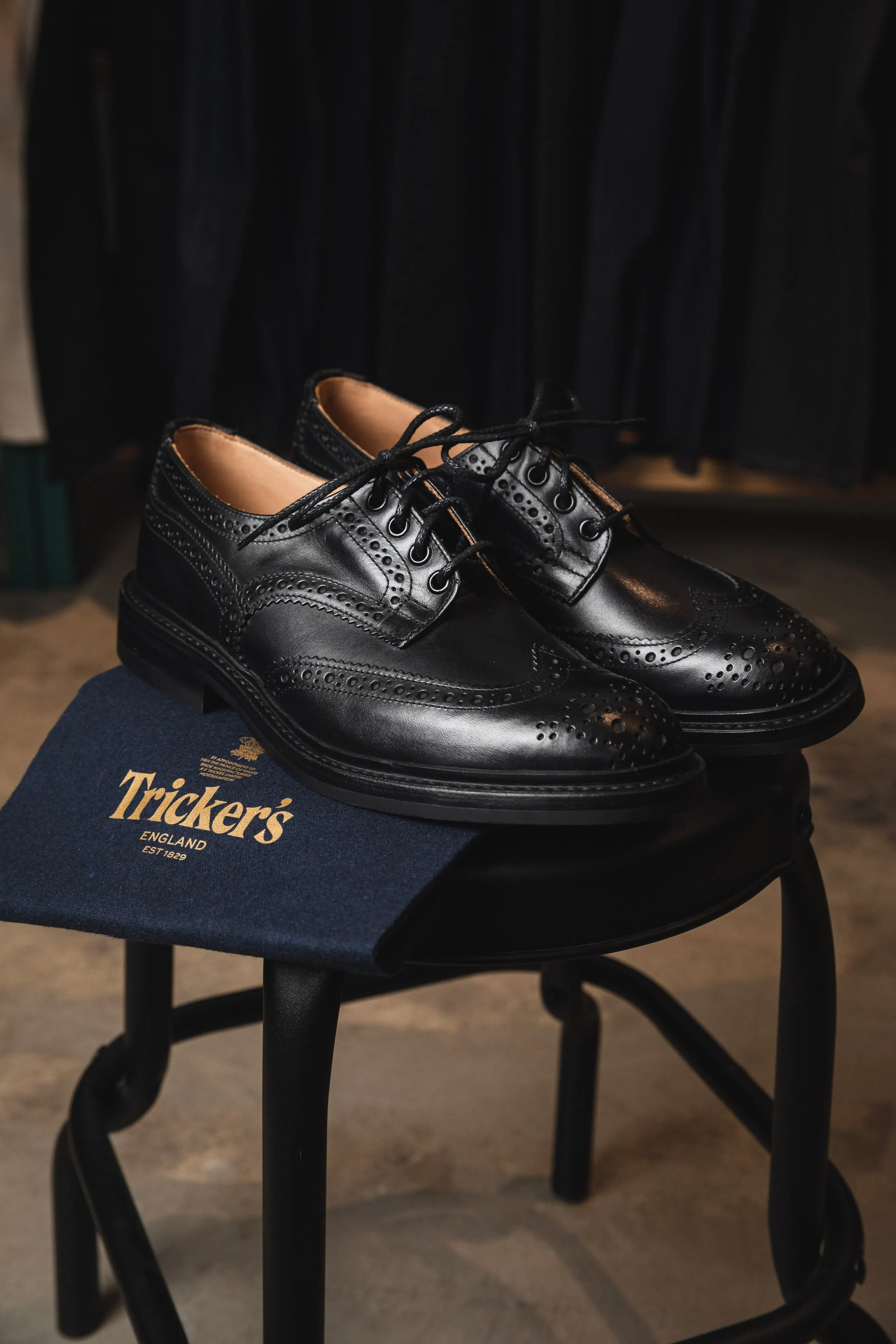 Trickers - Bourton Country Shoe - Black Box Calf