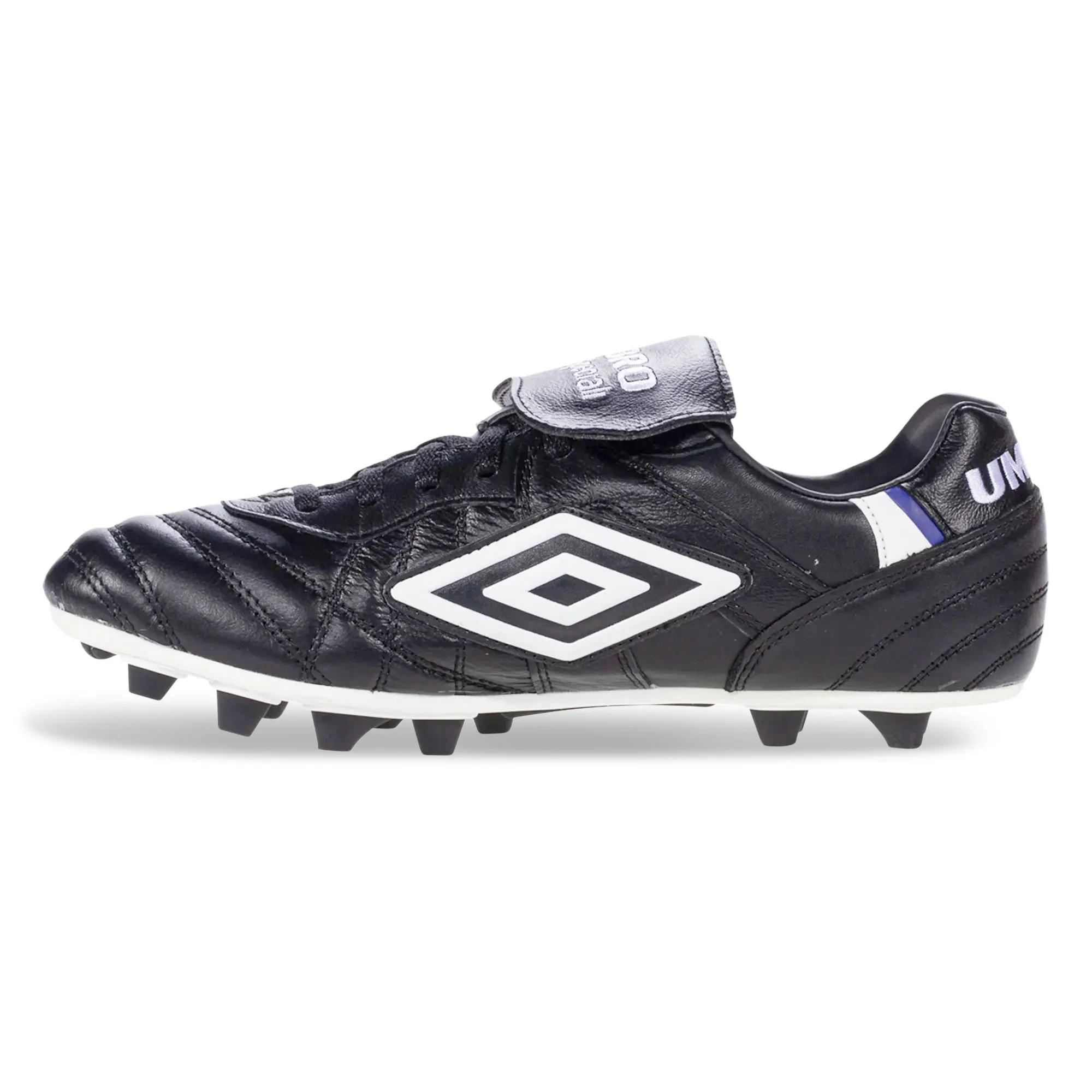 Umbro Speciali Pro 24 Firm Ground Soccer Cleats (Black/White/Royal)