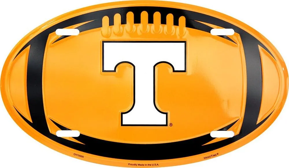 University of Tennessee Embossed Metal Oval License Plate