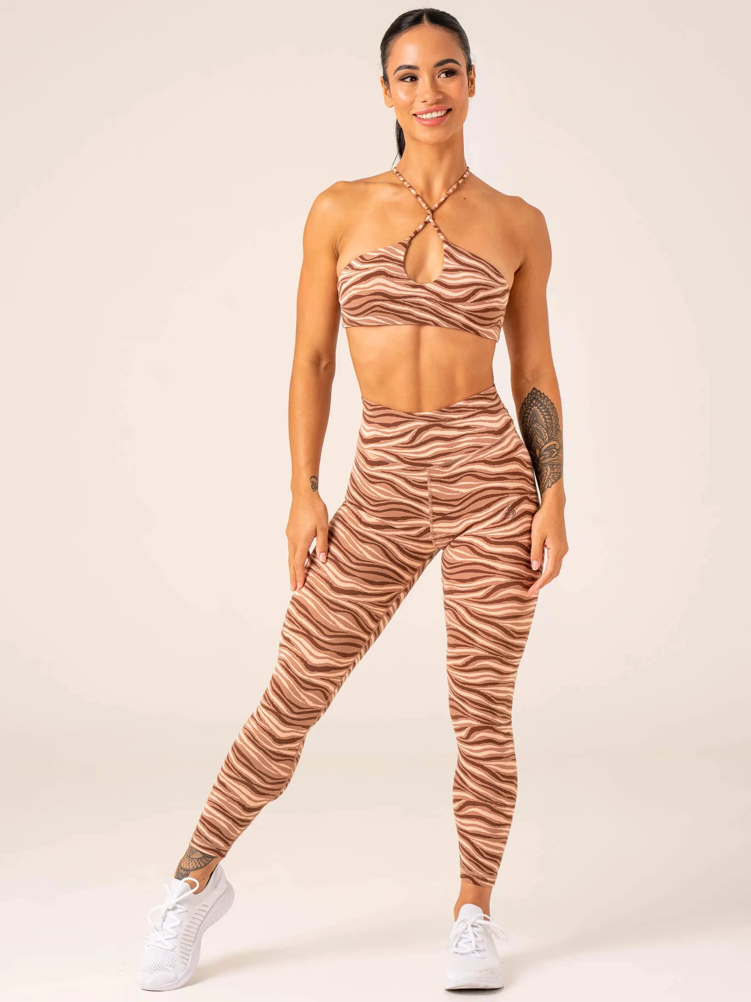 Unstoppable Sports Bra - Mocha Zebra