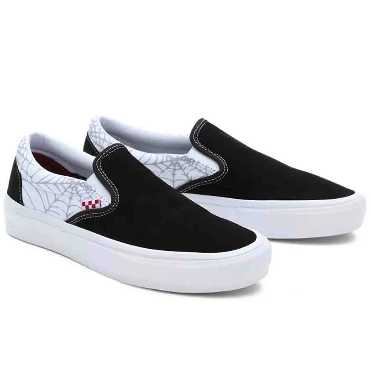 Vans - Black Widow Spider Skate Slip On Shoes Black/Red/White