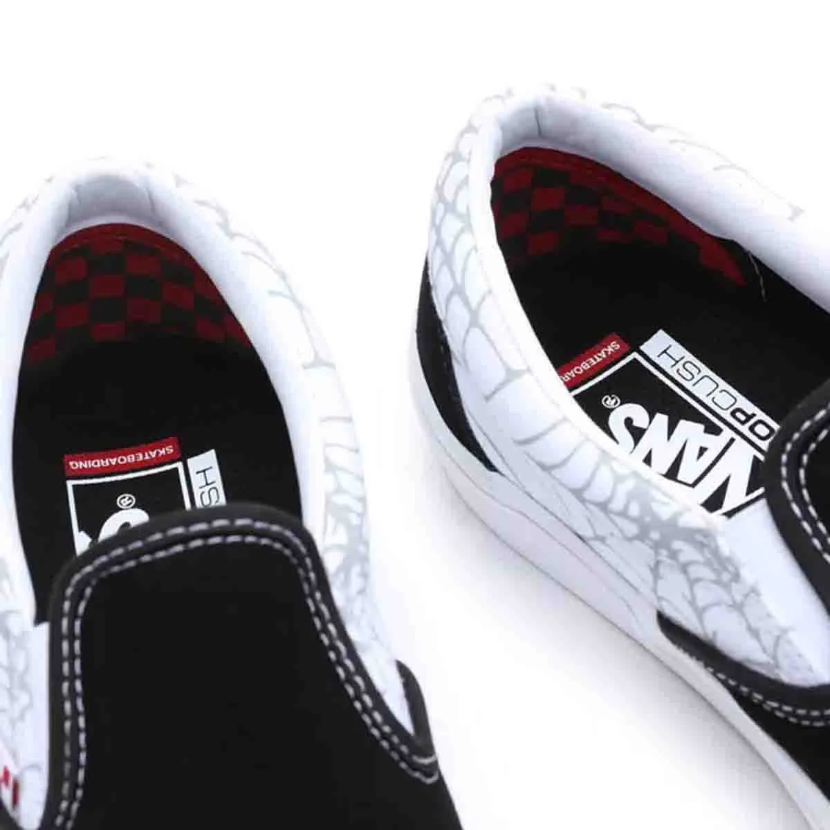 Vans - Black Widow Spider Skate Slip On Shoes Black/Red/White