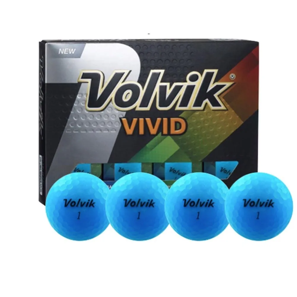 Volvik Vivid Golf Balls, Blue, 12 Pack