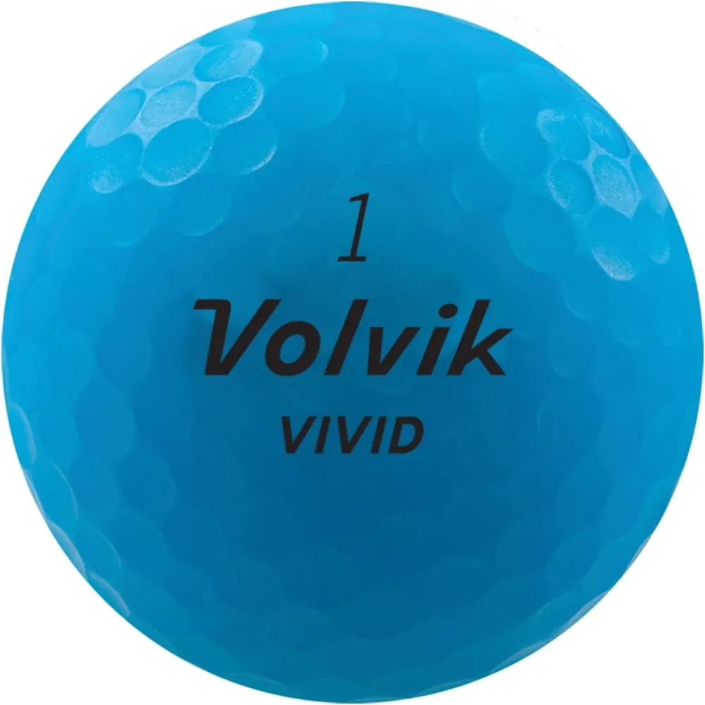 Volvik Vivid Golf Balls, Blue, 12 Pack