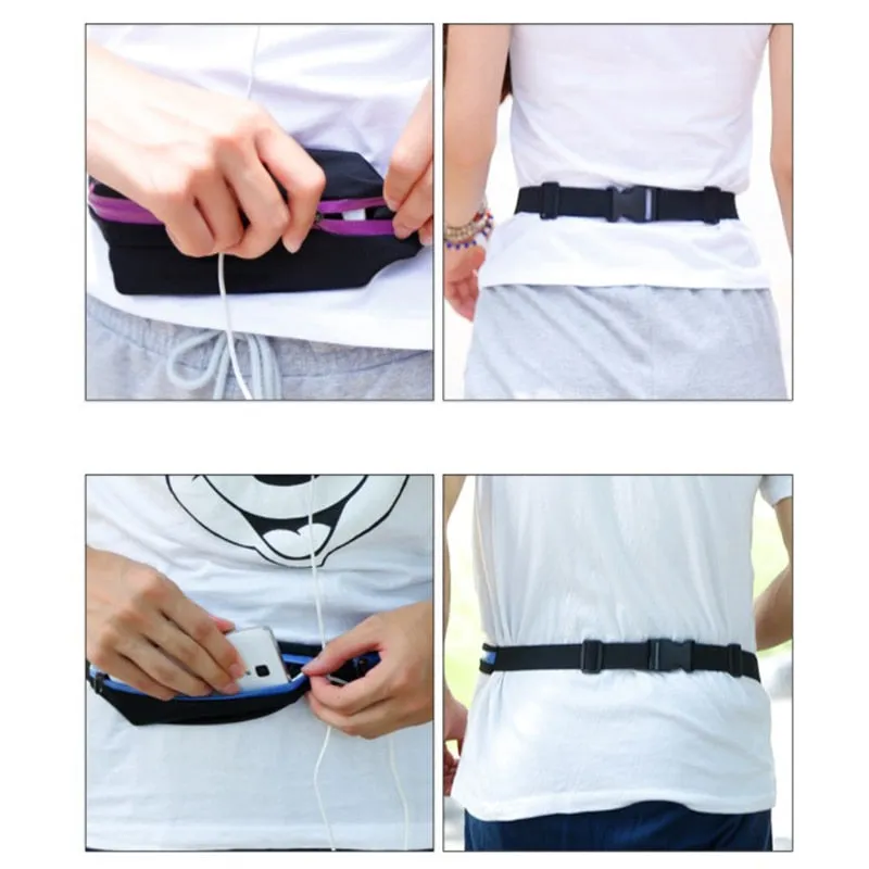 Waist Pack Double Pocket Waterproof Phone Belt