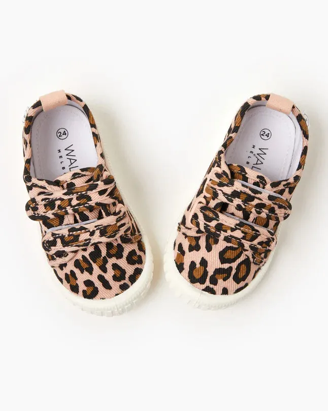 Walnut Ben Canvas Blush Leopard