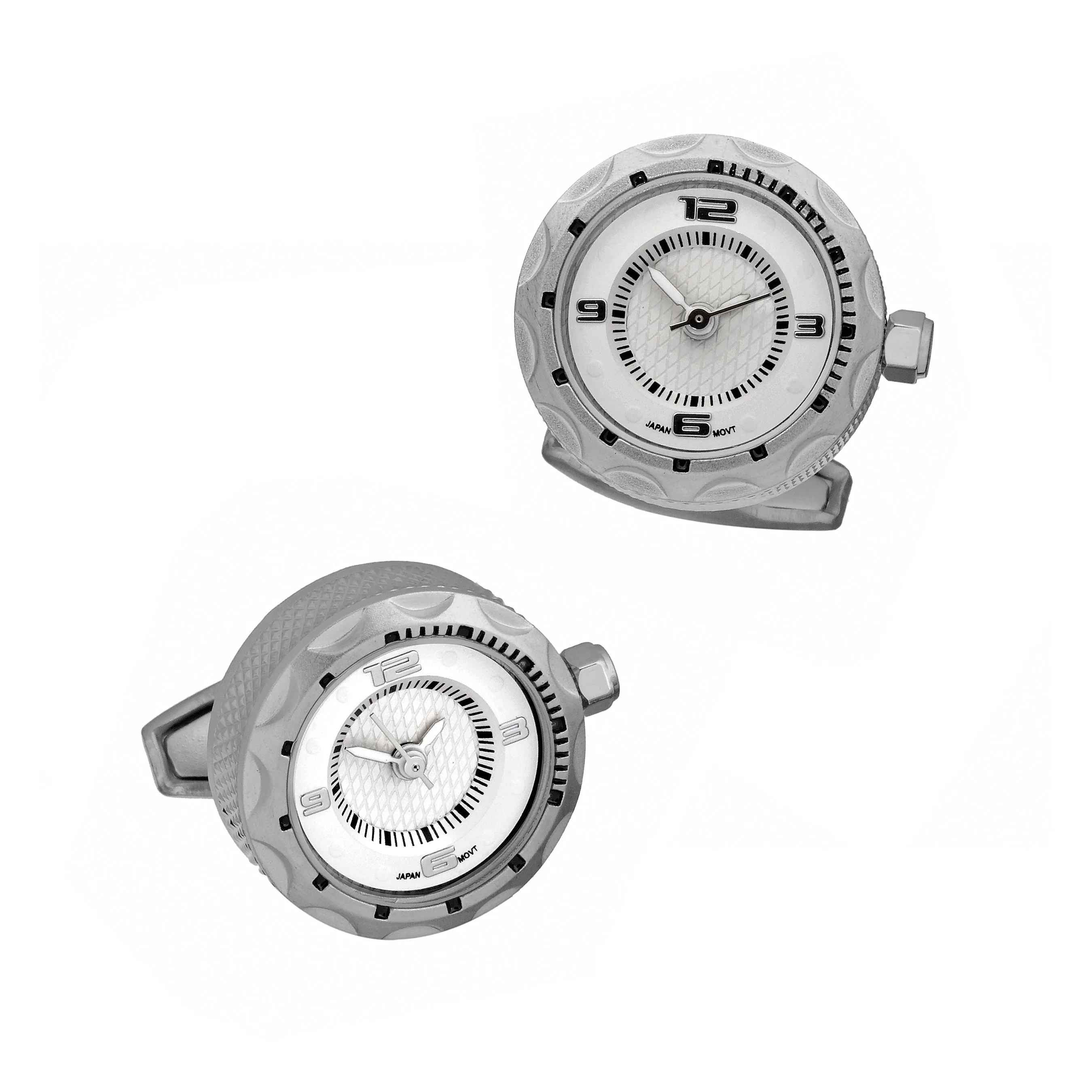 Watch Stainless Steel & Sterling Cufflinks