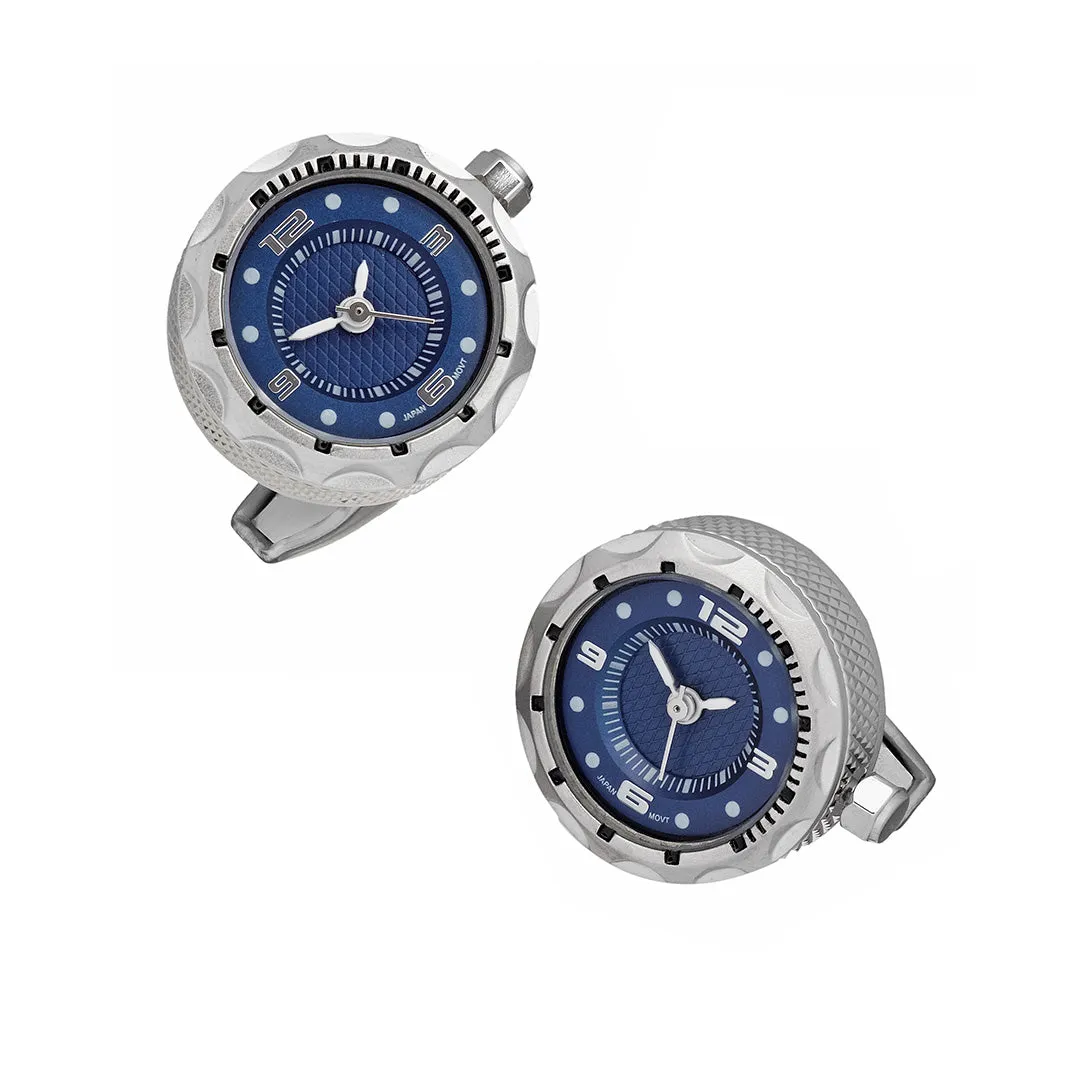 Watch Stainless Steel & Sterling Cufflinks