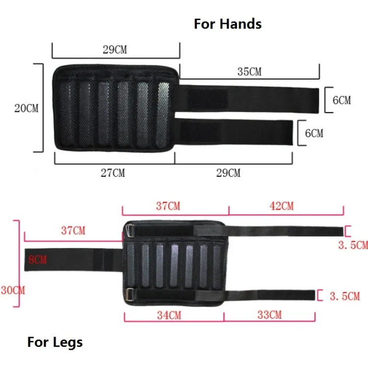 Weight-Bearing Running Sandbag Leg&Hand Lead Steel Plate Adjustable Sports Invisible Sandbag, Weight: 5kg for Hands