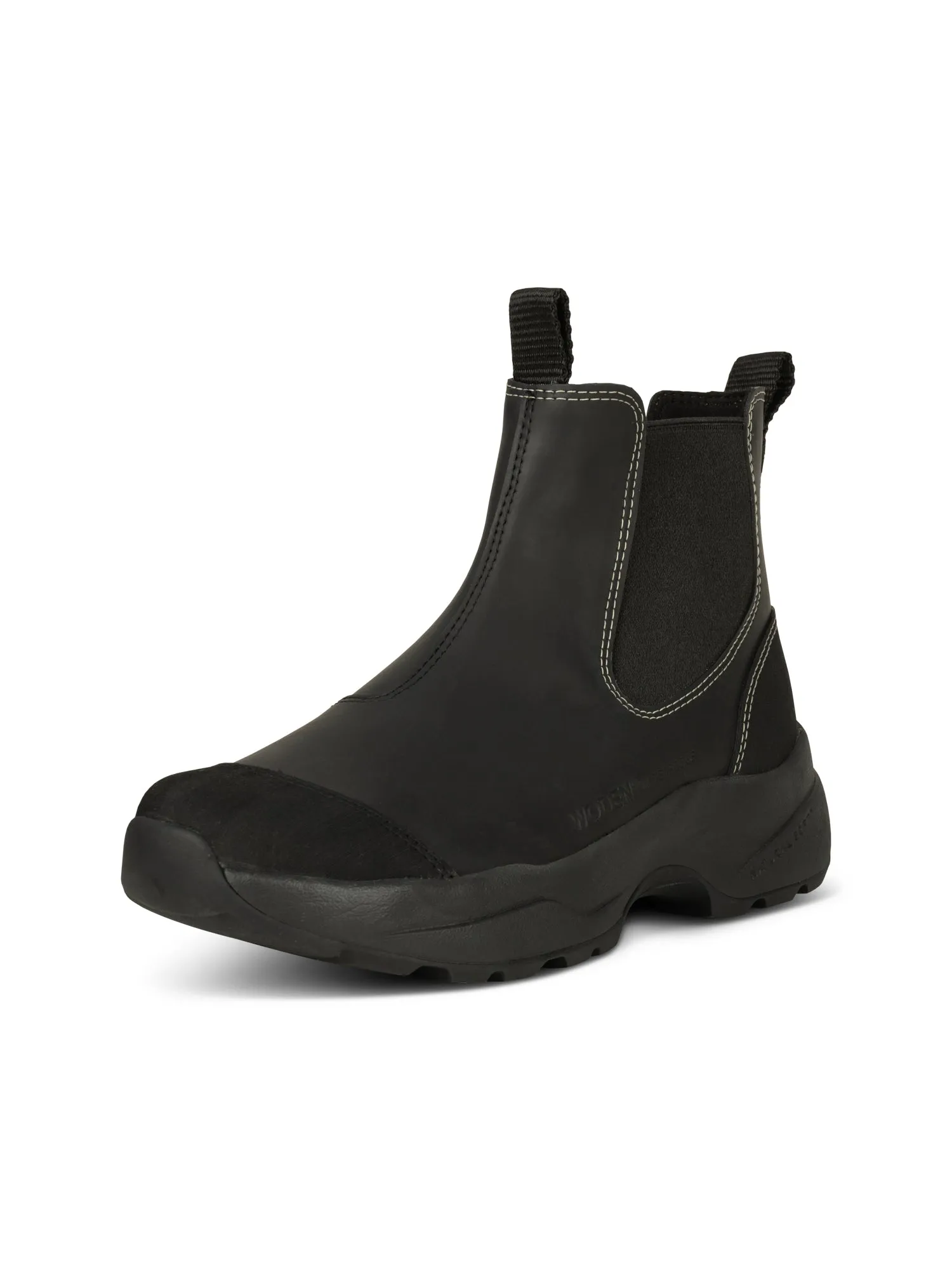 Woden Siri Waterproof Boot-Black/Black-WL957