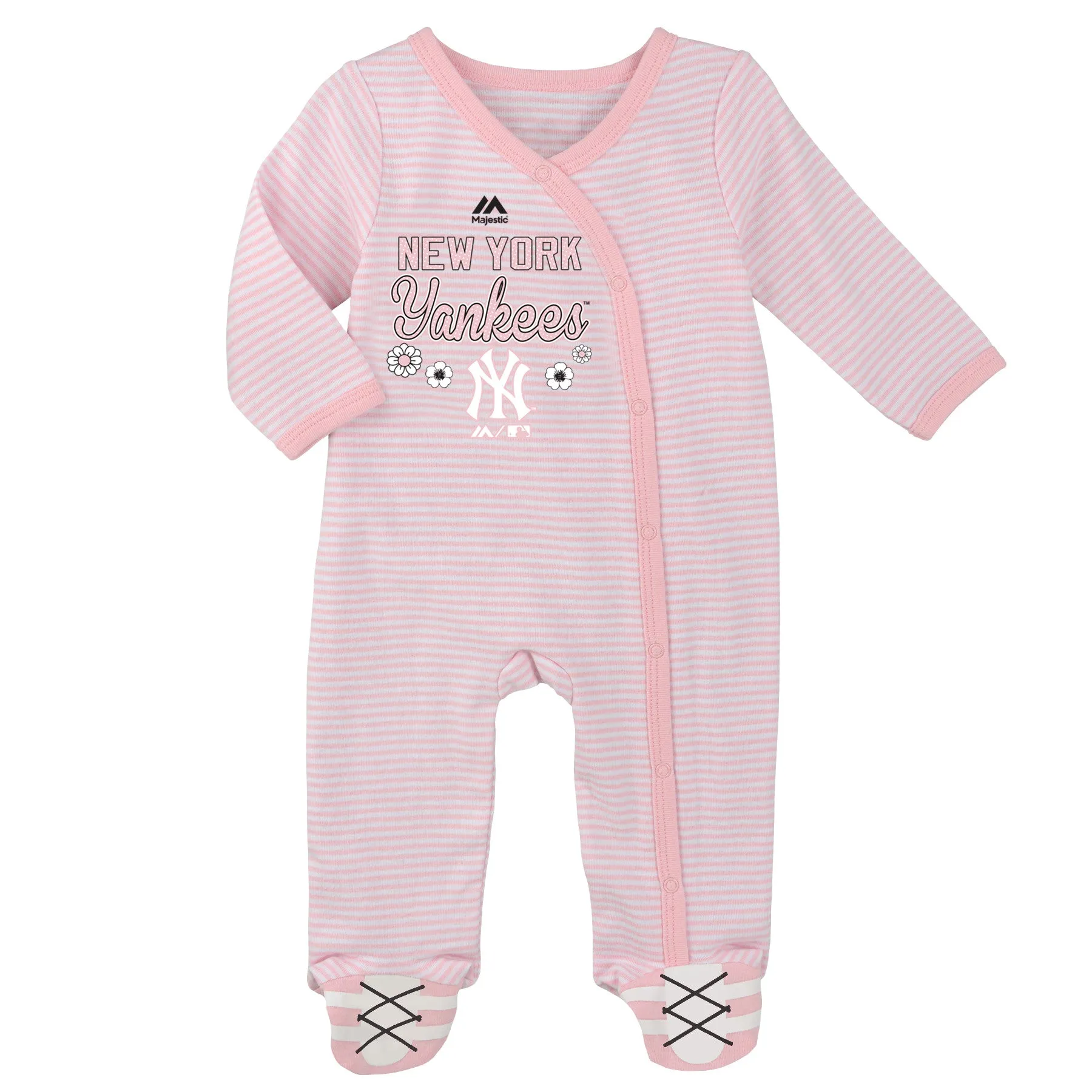 Yankees Girl Pink Infant Gameday Coveralls