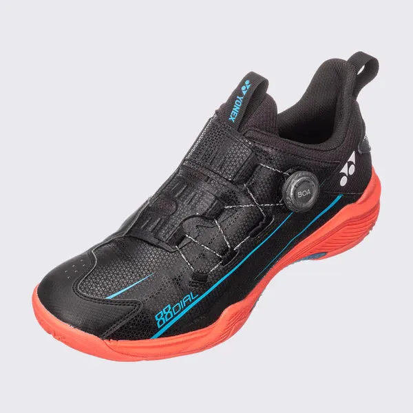 Yonex Power Cushion 88 Dial 2 Unisex Badminton Shoes (Black/Red)