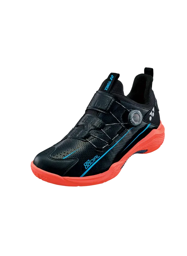 Yonex Power Cushion 88 Dial 2 Unisex Badminton Shoes (Black/Red)